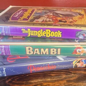 Walt Disney Classic Anniversary Editions Set Of 3 Bambi Pinocchio The Jungle Bk